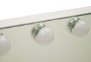 Specchio da Tavolo Hollywood 55x14x43 cm in Ferro e Specchio Bianco      