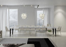 Tavolo Allungabile 120/380x90 cm Flame Bianco Frassino Gambe Antracite      