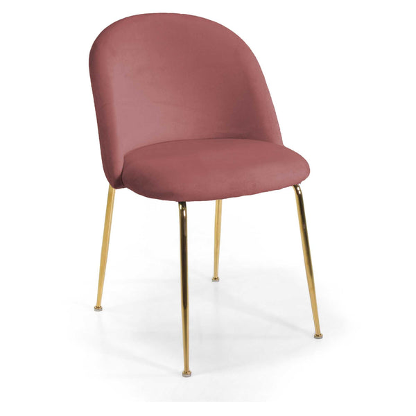 online Sedia Sammi 50x57xh47/77,5 cm in Tessuto Velluto Rosa Antico/Oro