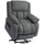 Poltrona Alzapersona Massaggiante e Reclinabile 93x104x105 cm con Telecomando in Tessuto Effetto Velluto Grigio