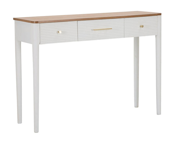 Console Fissa Matera 107x80x37 cm in Legno MDF e Ferro Bianco/Marrone prezzo