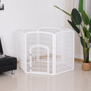 Recinto per Animali Domestici Cani Gatti Ø135 cm in Plastica  Bianco