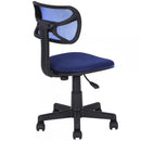 Sedia Girevole 5 Ruote per Ufficio Cameretta con Schienale Ergonomico in Tessuto a Rete Blu      