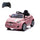 Macchina Elettrica per Bambini Fiat 500 12V 30W con Telecomando Luci e Suoni Rosa