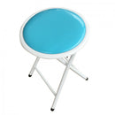 Sgabello Pieghevole da Campeggio Slim Ø30x45 h cm in Acciaio Blu