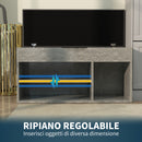Panca Scarpiera Salvaspazioni con Vani a Giorno e a Scomparsa 80x30x45 cm Nero e Grigio  