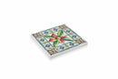 Set 6 Sottobicchieri Quadrati in Ceramica Fondo in Sughero 10x10 cm VdE Tivoli 1996 Costiera
