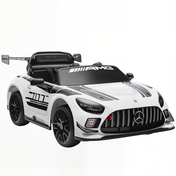 Macchina Elettrica Bambini 3-8 Anni Licenza Ufficiale Mercedes AMG 12V con Telecomando Luci LED Bianco sconto
