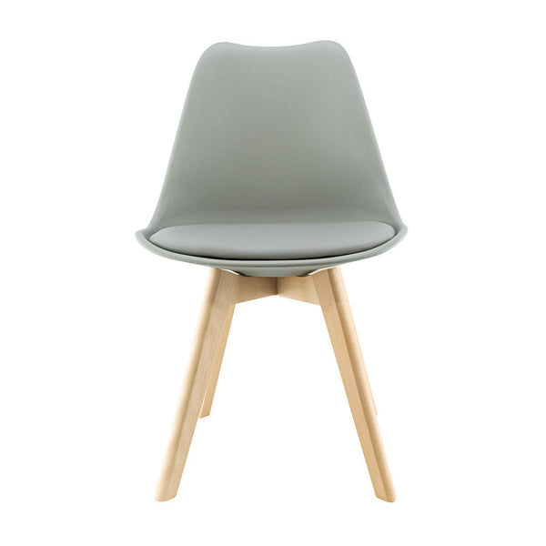 acquista Sedia da Pranzo 48x50x82 cm Piedi in Legno Grigio