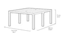 Tavolo Doppio da Giardino 295x90x74,5 cm in Resina Keter Kulie Double Antracite