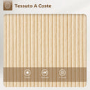 Set 2 Sgabelli Bar Girevoli 49x52x88 cm con Schienale e Braccioli Rivestimento in Velluto a Coste e Poggiapiedi Beige      