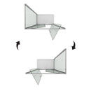 Box Doccia Angolare 80x90 cm 2 Ante Battenti in Cristallo Opaco 6mm H198 Fosterberg Aalborg Duo