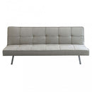 Divano Letto Aaron 178x80x71 cm in Tessuto Grigio chiaro