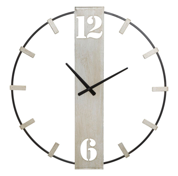 Orologio da Muro Argentoy 61x4,5x63 cm in Ferro Nero e Argento sconto
