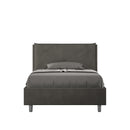 Letto 1 Piazza E Mezzo Imbottito in Microfibra Appia Large Grigio Varie Misure