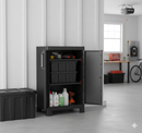 Armadio in Resina 2 Ripiani 65x45x97 cm Keter Detroit Basso Nero