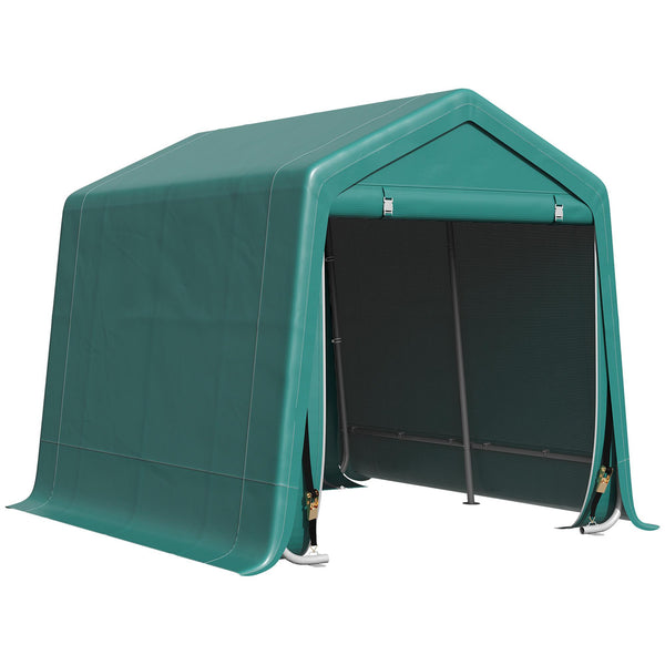 prezzo Tendone Garage per Auto Attrezzi 240x200x202 cm in Metallo e Tessuto Polietilene Verde