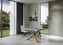Tavolo Allungabile 140-400x90x77 cm Volantis Premium Cemento Telaio 4B 