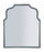 Specchio da Muro Ankara Grigio 85x1x100 cm in MDF e Vetro e Specchio Grigio