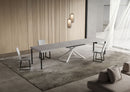 Tavolo Allungabile 140/224x80Cm Niket Cashmere Gambe Bianche      
