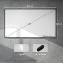 Telo per Proiettore 120" 16:9 HD 4K-8K Pieghevole e Portatile Antipiega e Lavabile Bianco      