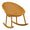 Sedia a Dondolo Ibiza Senape 66x88x80 cm in Polipropilene Senape