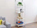 Scaffale 4 Ripiani 34x29x112 cm in Metallo e Plastica Simply Bianco