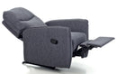Poltrona Relax Reclinabile Manuale in Tessuto Kube Blu