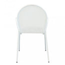Sedia da Giardino Sheffield Impilabile 54x61x90 h cm in Acciaio Bianco
