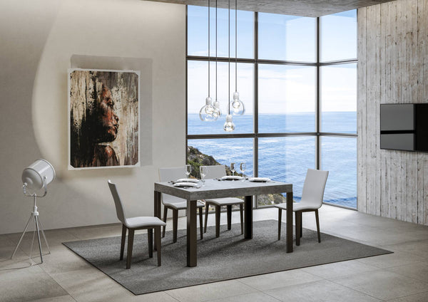 sconto Tavolo 130x90x77 cm Tavolo Linea Fix Cemento