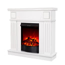Camino Elettrico da Pavimento 99,7x103,4x27 cm Effetto Fiamma 1600W Marina & Corsica Bianco