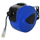 Avvolgicavo Elettrico Automatico da Parete 20m 3 Attacchi  Blu