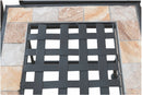 Panca da Giardino 123x53x91 cm in Ferro Battuto con Mosaico Soriani Cipro