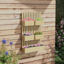Fioriera con Grigliato e Fori di Drenaggio 60x16x100 cm in Legno di Abete
