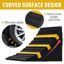Set 2 Fermaruota Auto in Gomma 25x16x19 cm  Nero e Giallo