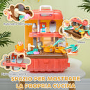 Cucina Giocattolo per Bambini 48x26x64 cm Trolley Portatile con 36 Pezzi   