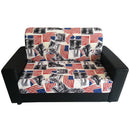 Divano 2 Posti Divanetto Attesa Design in Similpelle e Tessuto Renier Kube America