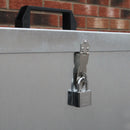 Contenitore per Mangimi 88,5x67,5x125,5 cm in Acciaio 2 Scomparti  
