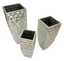 Porta Vasi Tris Argy Ø38x91 cm - Ø30,5x76 cm - Ø25x62 cm in Ferro Argento      