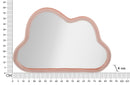 Specchio da Muro Cloud Velluto Rosa 90x4x60 cm in MDF e Poliestere e Specchio Rosa      