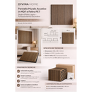 Set 12 Pannelli Decorativi 60x60 cm Motivo a Doghe in MDF e Feltro PET Rivestimento Murale Fonoassorbente Rovere     