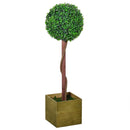 Alberello Bosso Artificiale H87 cm con Vaso Verde