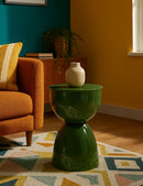 Tavolinetto Yao Verde Ø31x46 cm in Metallo Verde      
