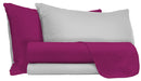 Set Lenzuola Sopra Sotto e Federe Doubleface Fuxia\/Grigio Chiaro