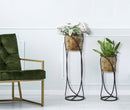 Set 2 Porta Vasi Curvy Ø 23x76-20x51 cm in Ferro 