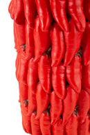 Vaso Chili Ø20x34 cm in Resina Rosso      