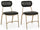 Set 2 Sedie 44x55x80h cm Addy Nero
