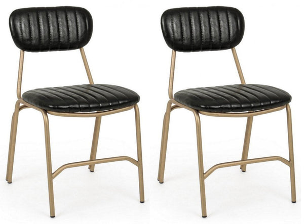 online Set 2 Sedie 44x55x80h cm Addy Nero