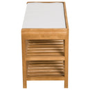 Panca Contenitore da Ingresso con Cassetti e Ripiani in Legno Chiaro 69x34x48 cm 