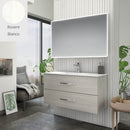 Mobile bagno sospeso Bracciano rovere bianco 102x46,5x53 H cm